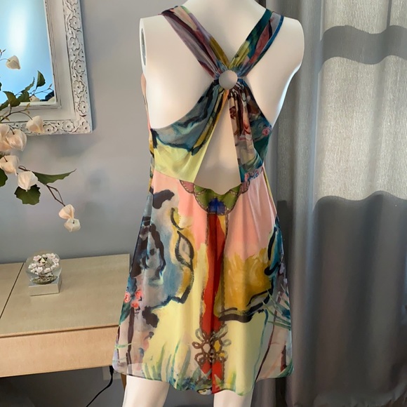 ALICE + OLIVIA Watercolor Faces Dress. Small - Picture 2 of 11